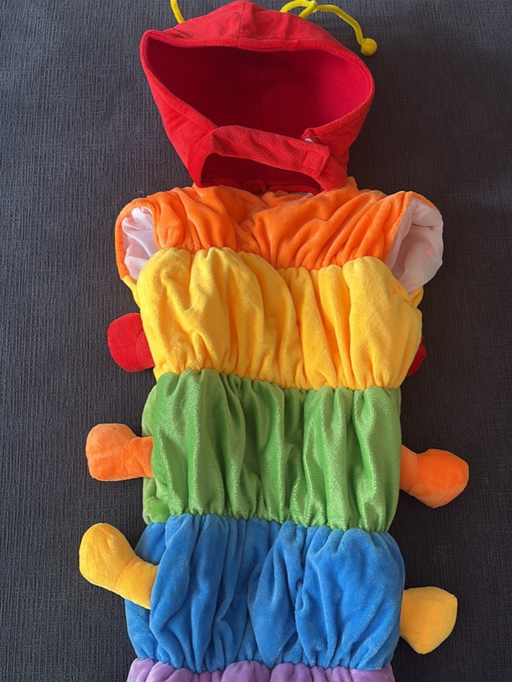 Bright Rainbow Caterpillar Costume for Kids - Multicolor
